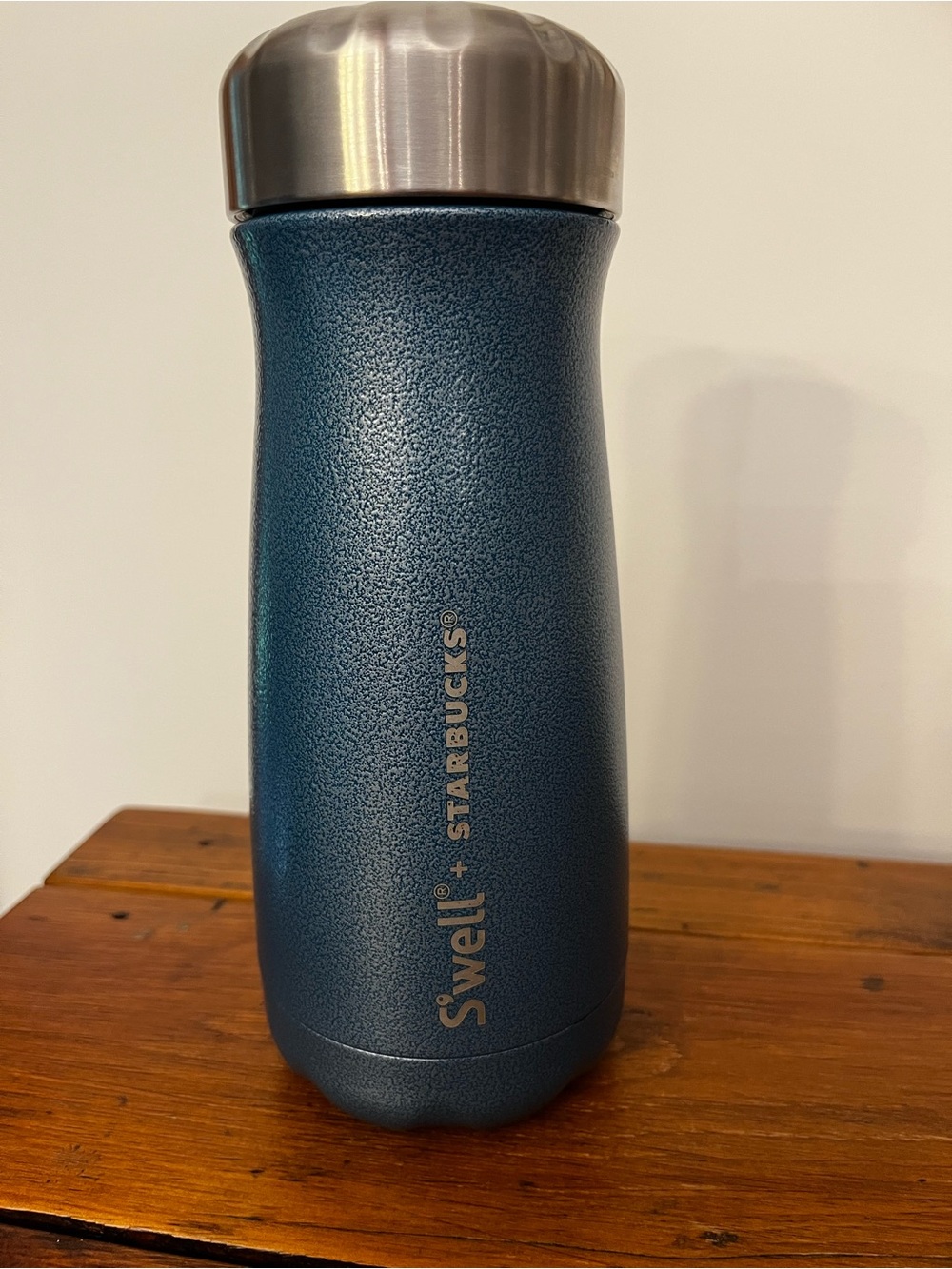 S'well Starbucks Blue Stainless Travel Bottle with Silver Cap